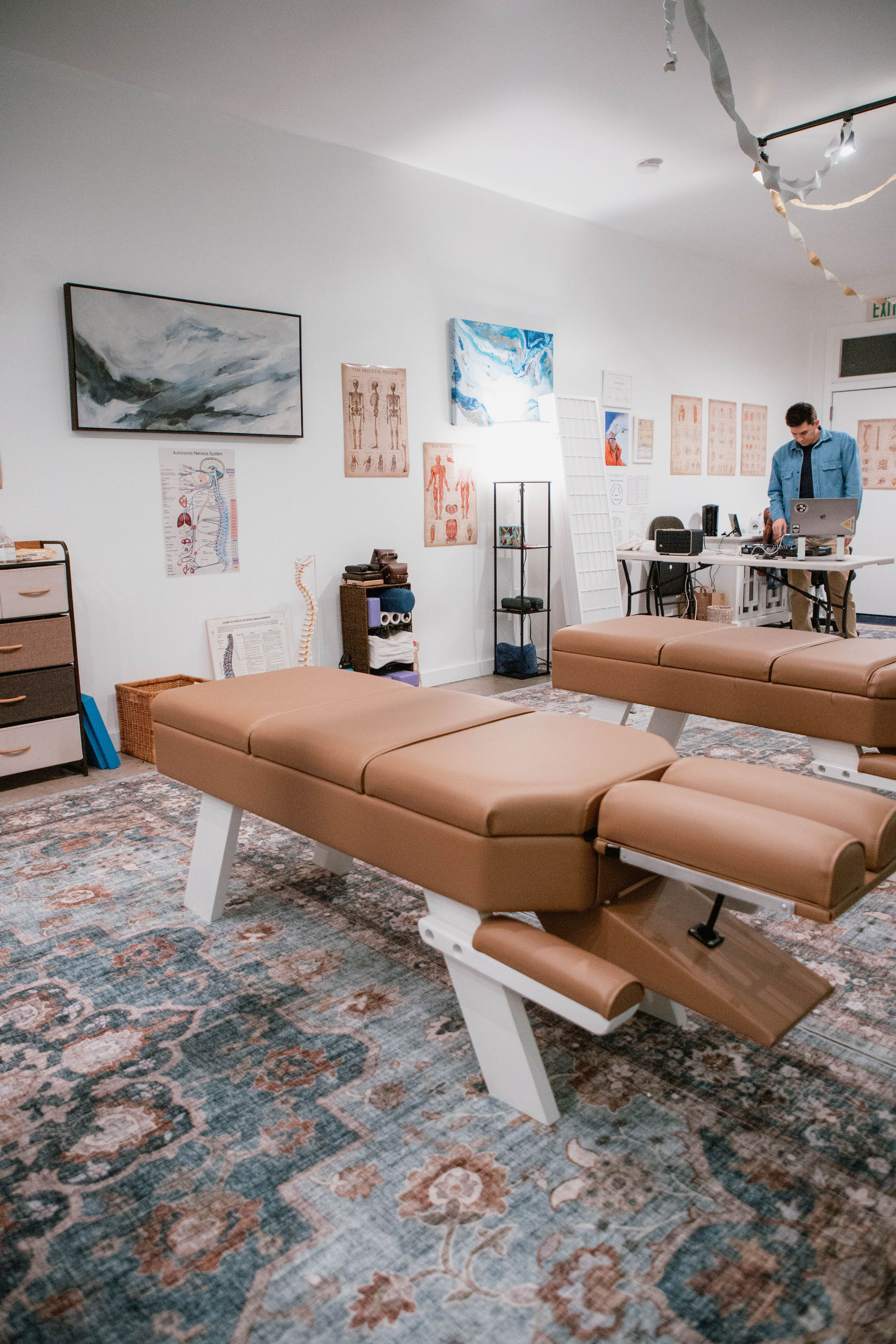 Warm, light-filled treatment space at Summit Family Chiropractic